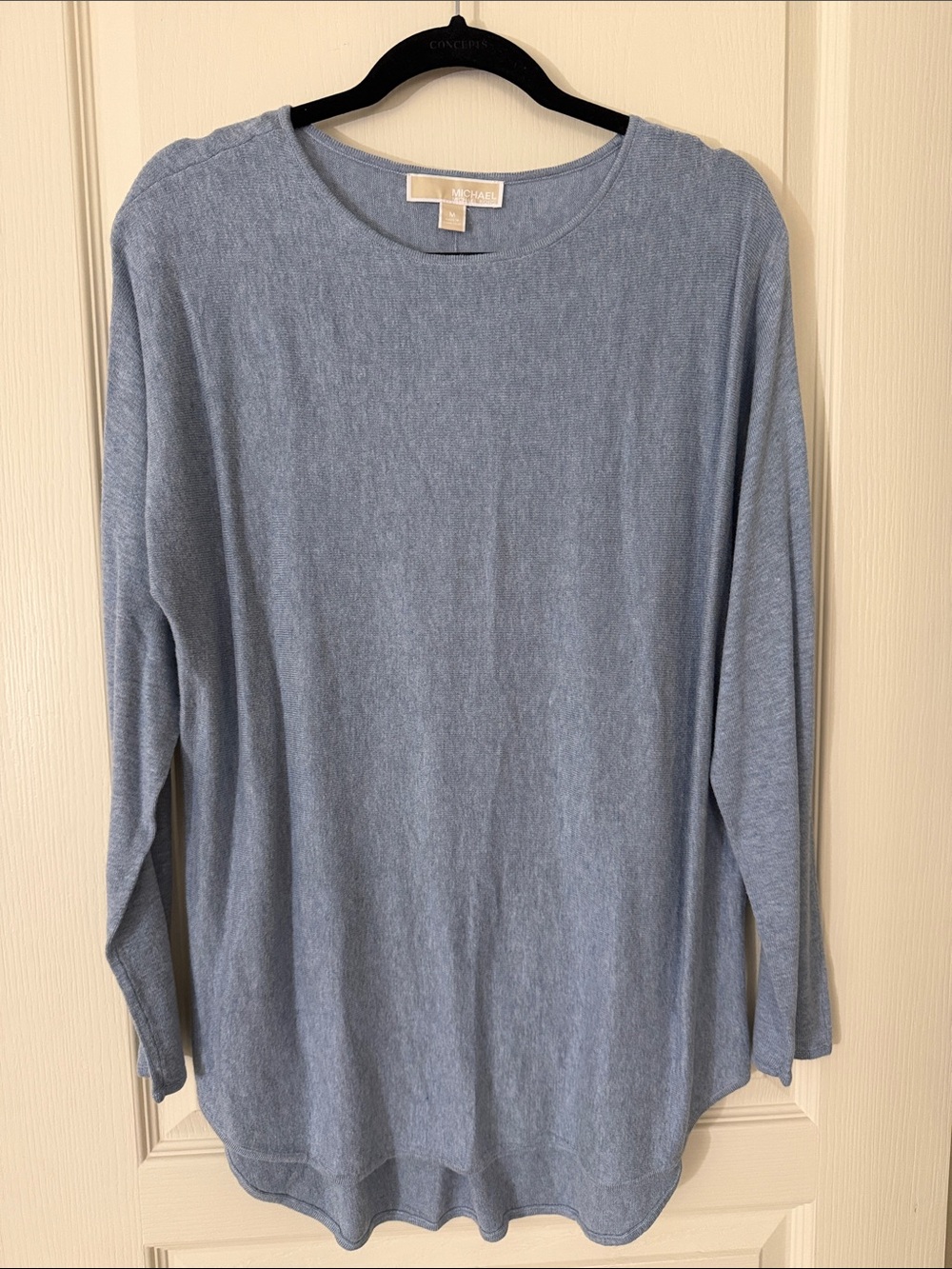 Michael Kors Pale Blue Long Sleeve Crewneck Sweater